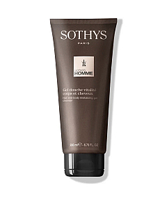 Sothys Homme Hair And Body Revitalizing Gel Cleanser - Ревитализирующий гель-шампунь для волос и тела 200 мл